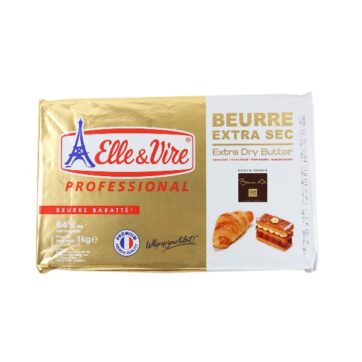Placca di Burro Piatto per Sfoglia e croissant con 84% m.g. dell'Elle&Vire in confezione da 1kg
