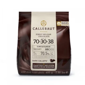 Confezione cioccolato Fondente al 70,5% Callebaut da 400gr