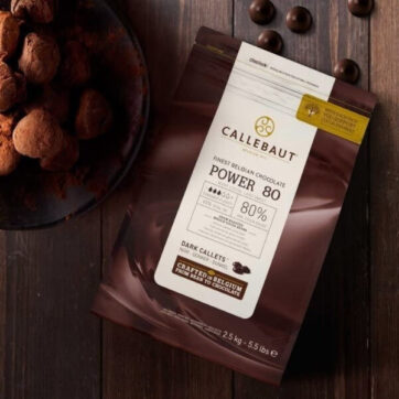 Confezione cioccolato Fondente al 80% Callebaut da 2,500kg in sacchetto apri e chiudi