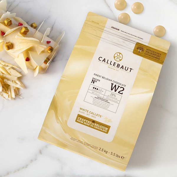 Confezione cioccolato Bianco W2 28%Callebaut da 2,500kg in sacchetto apri e chiudi