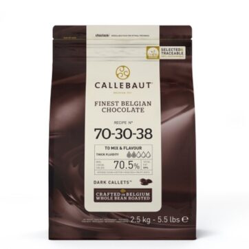 Confezione cioccolato Fondente al 70,5% Callebaut da 2,500kg in sacchetto apri e chiudi