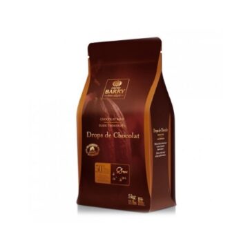 Confezione Gocce Cioccolato Fondente al 50% Barry Callebaut da 5kg in sacchetto apri e chiudi