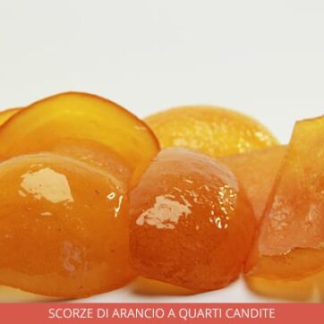 Scorza di arancia a Quarti candita in confezioni da 200gr e da 1 kg