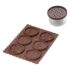 Set Taglia biscotto e tappetino in silicone per cioccolato tema Natale realizza 6 biscotti tondi da Ø 6,8 h 0,5 cm